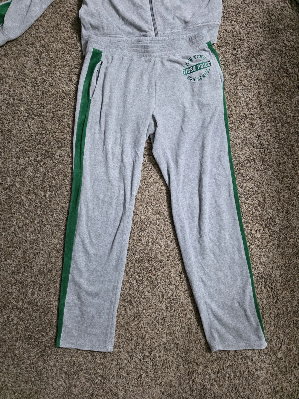 Gray & Green Track Jogger Set - H‎ Logo